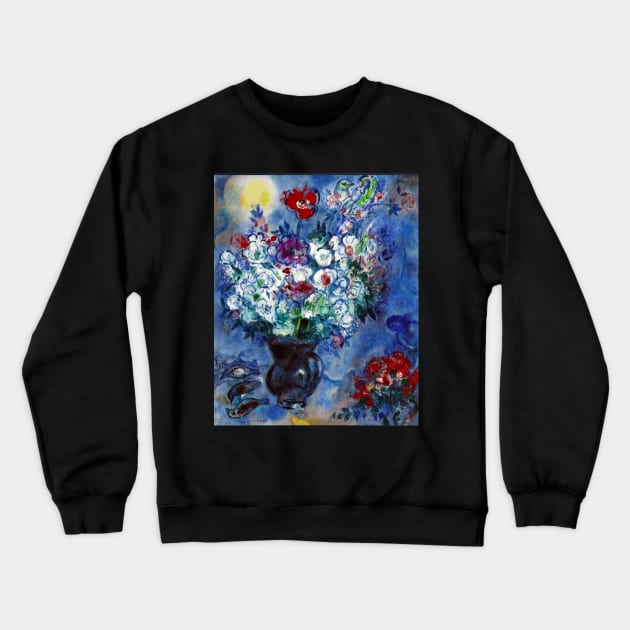 Flower 6 by Marc Chagall Crewneck Sweatshirt by rnstcarver